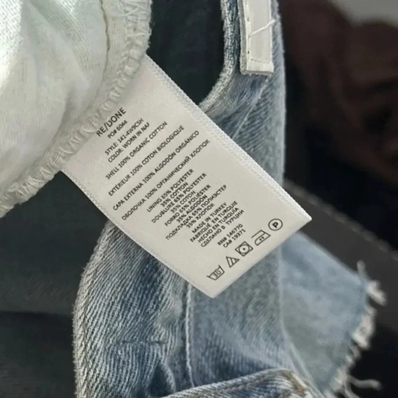 RE/DONE 90s High Waist Cutoff Denim Shorts B65 - Picture 3 of 6